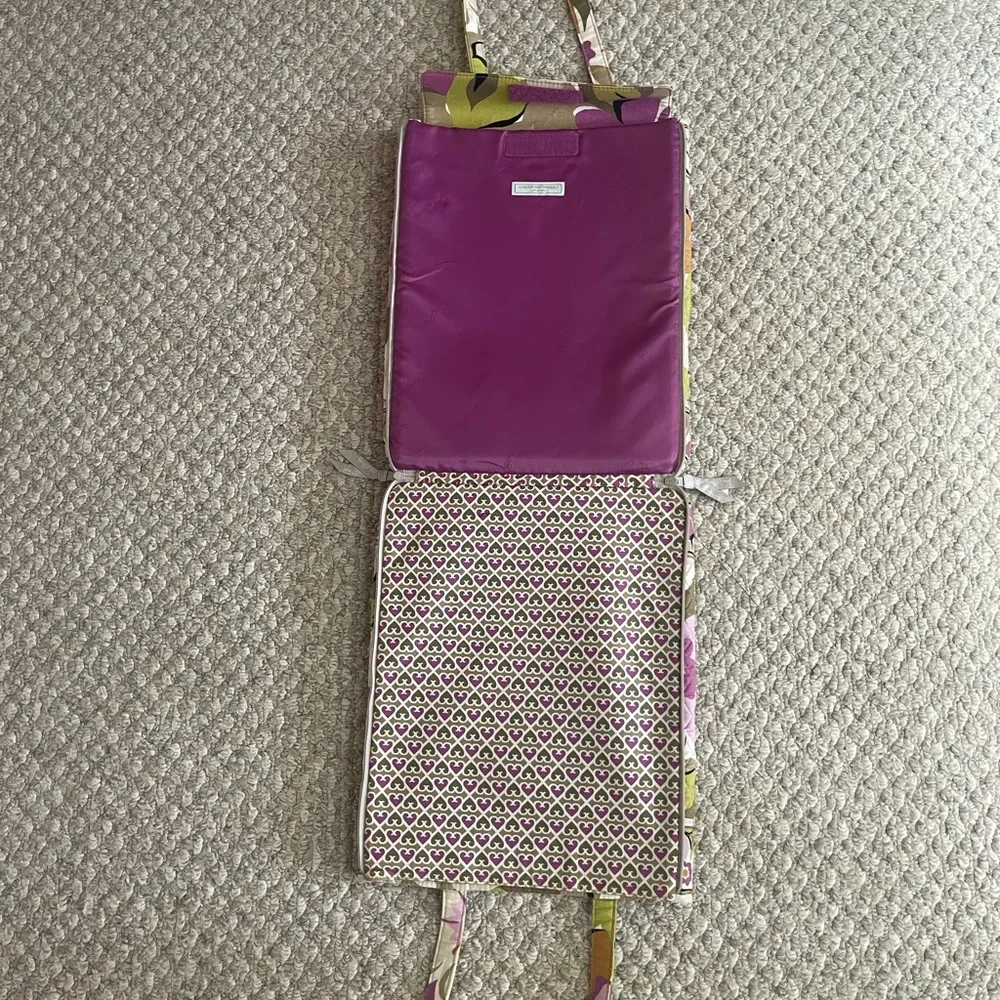 Vera Bradley Quilted Floral Laptop Bag in Pink, Olive & Cream